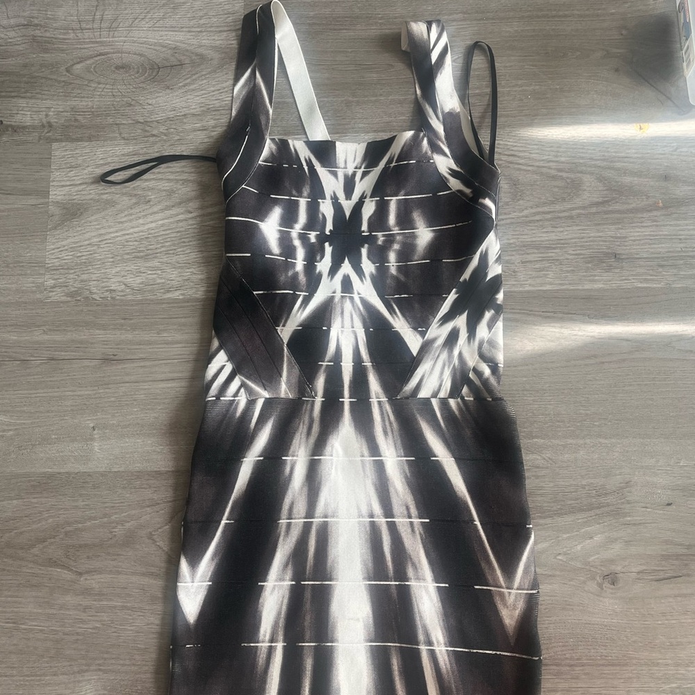 Bebe Black and White Mini Dress
